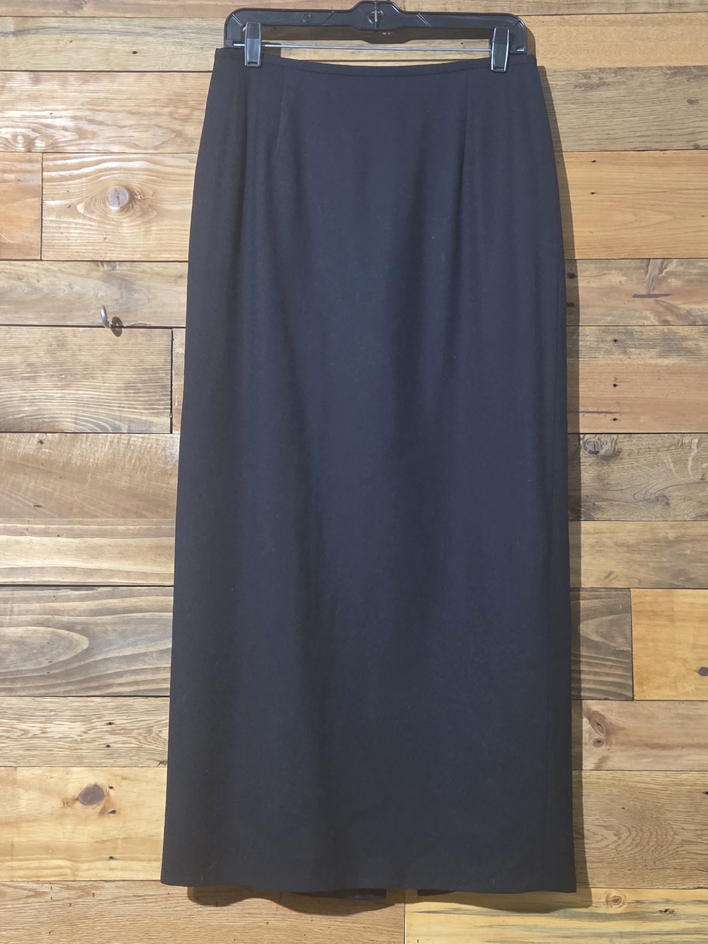 100% Wool VTG Evan-Picone Navy Blue Maxi Skirt Sz 12 Lined Made in USA Career